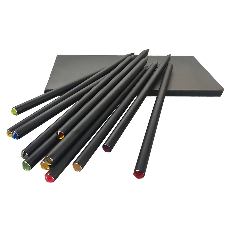 CAJA 12 LÁPIZ PIEDRA CRISTAL  COLORES SURTIDOS